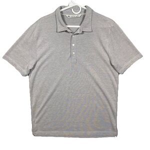 Travis Mathew Shirt Mens Large Gray Short Sleeve Polo Golf Casual Athletic